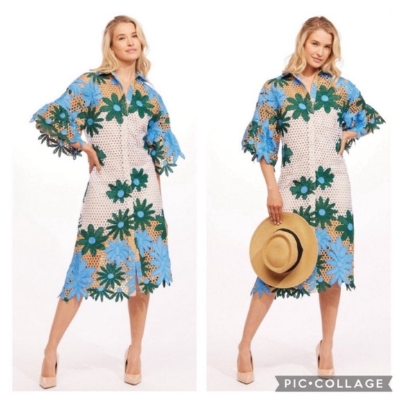 :Price Firm: Anthropologie Eva Franco Gaia Dress in Petal Republic - Picture 14 of 15